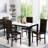 Kaedon 4 - Person Faux Marble Top Four Leg Base Dining Set-752499684