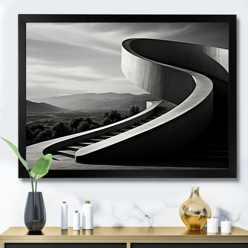 Serpentine Solitude, impression sur toile, Cadre simple noir, H 24 po x l 32 po x P 1 po