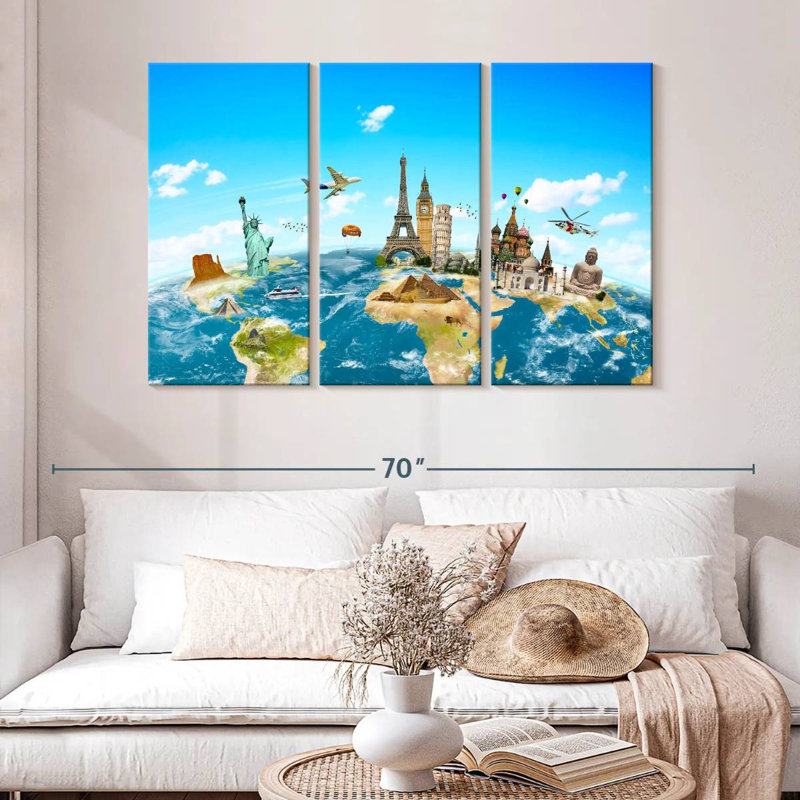 Senne Travel Monuments, 32" H x 50" W