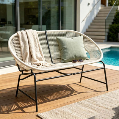 52" Outdoor Paito Loveseat Sofa