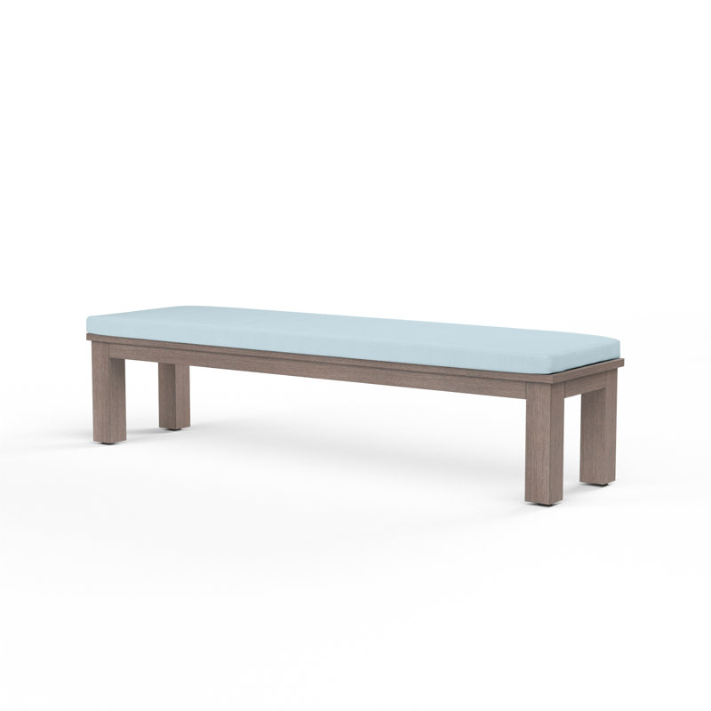 Laguna Outdoor Dining Bench, Canvas Skyline Sunbrella®