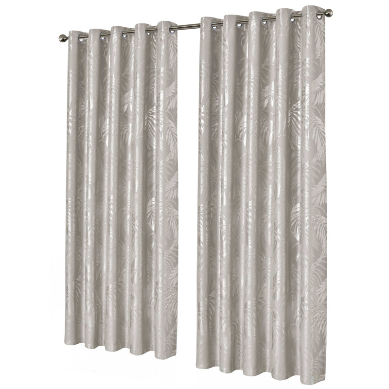 Blackout Curtain Panel Pair, 137cm Width x 167cm Drop, Brown