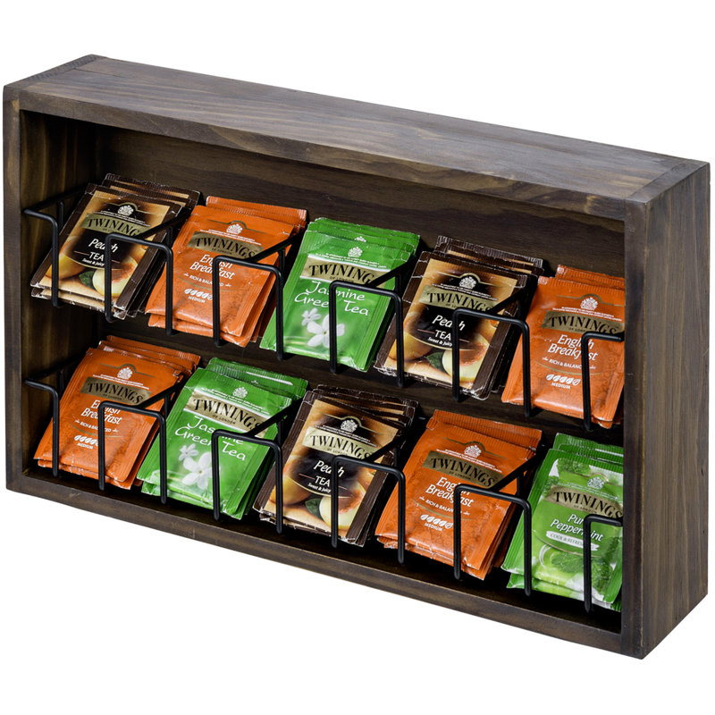 Boîte à thé en bois 10 compartiments