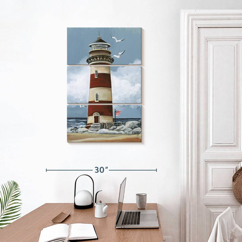 Aletra Simple Red Lighthouse, 32'' H X 20'' W