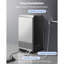 Machine à glaçons commerciale, 100 lb / 24 h avec capacité de rangement de 30 lb, encastrée / autoportante / sous le comptoir, machine à glaçons en acier inoxydable avec affichage DEL et autonettoyante, pour bar maison