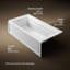 Archer® 72" x 36" Alcove Air Acrylic Bathtub Heater Included-204577444-204650474