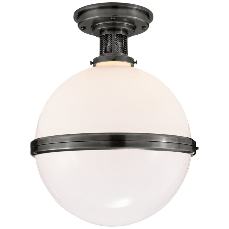 Ralph Lauren McCarren 1 Light Flush Mount, Bronze