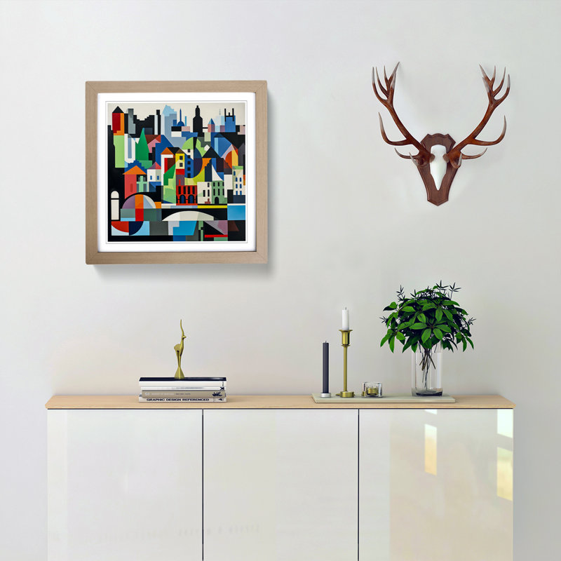 City Of York Suprematism - Framed Print, Oak
