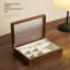 Boîte à bijoux en bois avec design Magnolia - Organisateur de rangement élégant pour boucles d'oreilles, bracelets, colliers - Cadeau spacieux