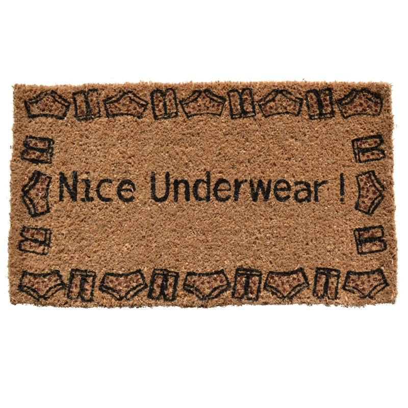Tapis d'entrée 18 po x 30 po brun et noir Coir