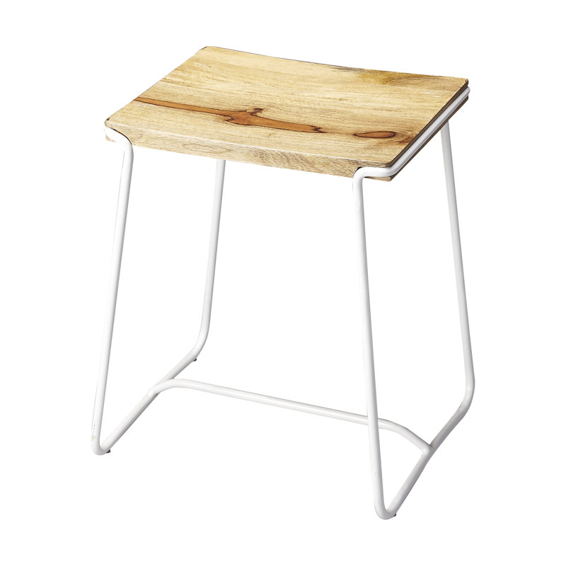 Parrish Wood & Metal 21.5" Counter Stool, White