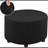 Round Ottoman Slipcover Polyester Blend Footstool Protector Covers Stretch With Elastic Bottom Feature Textured Machine Washable Jacquard Fabric-350042519