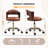 Ring-Shaped Wooden Back Office Chair With Foot Spikes And Wheels-1265467741