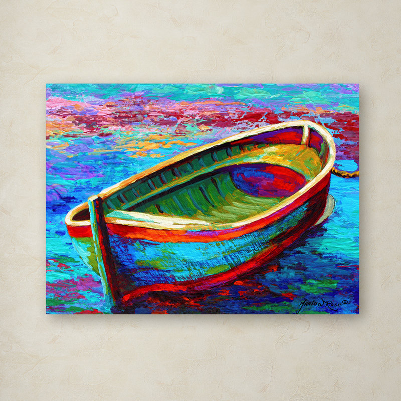 Impression « boat 9 », H 18 po x l 24 po x P 2 po, Toile tendue