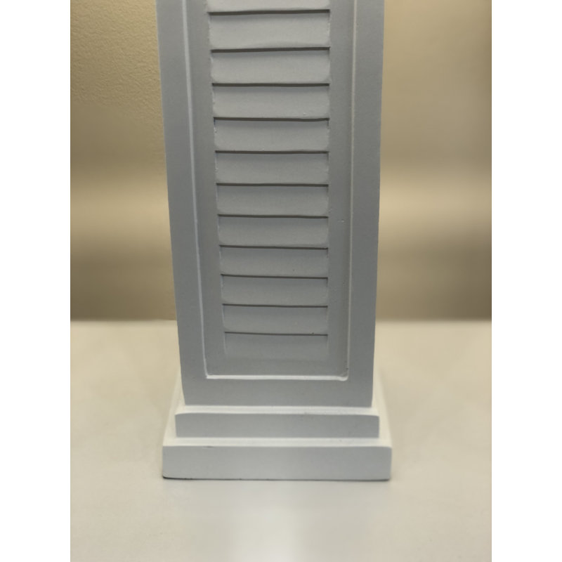Shutter 32” Resin Bright White Shutter Lamp with USB, (Set of 2), White