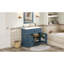 36" Bathroom Vanity With Blue Main Colour, And Solid Wood, 2 Soft - Closing Doors, Multi Function Shelves, Elegant Storage Luxury Finish, Pine Mechanism, Door Organizer, Hole Shelving, Ideal Solution-123645246