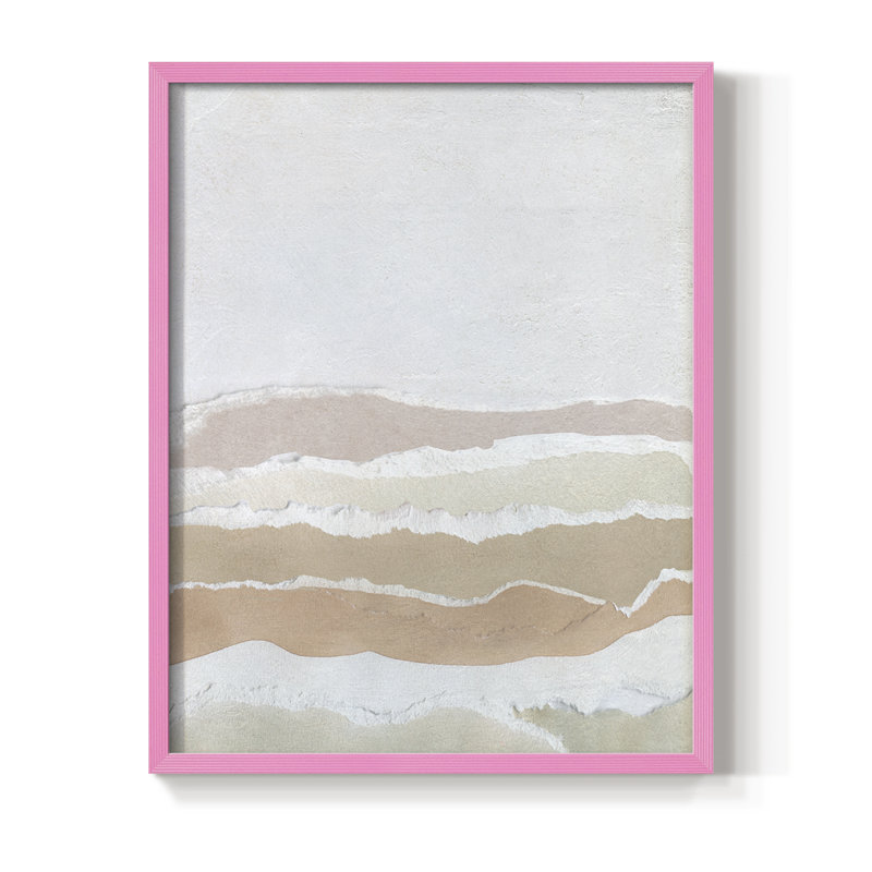 Collage Reflections I, reproduction encadrée - bois massif, Rose, H 15 po x l 12 po