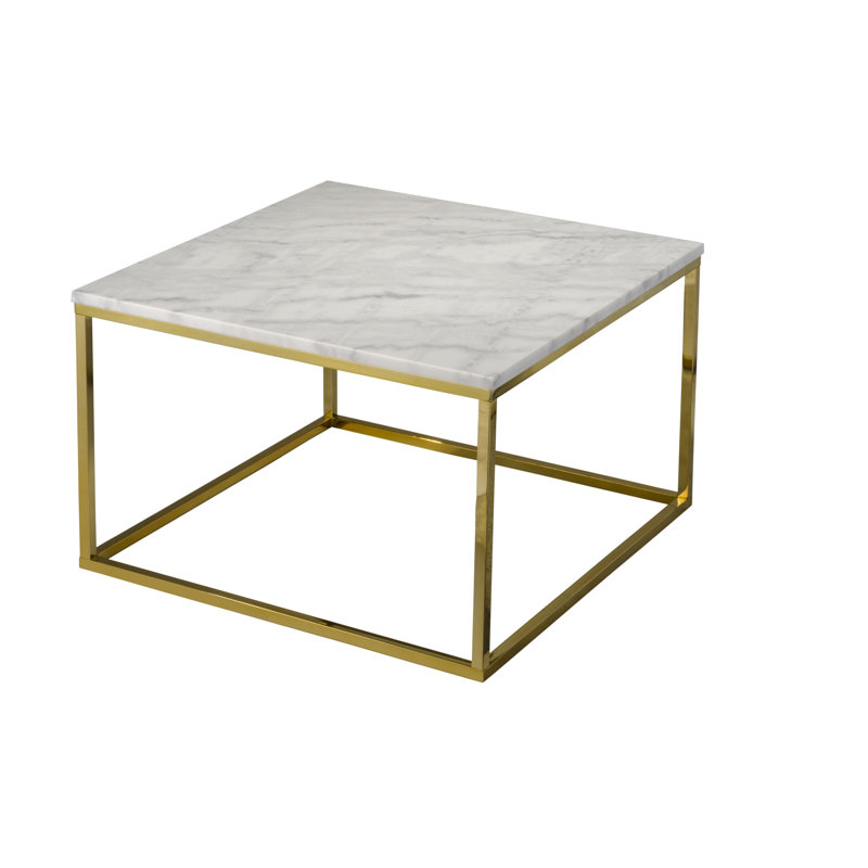 Tomlin Sled Coffee Table, White, Gold