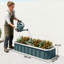 Outsunny Galvanised Raised Garden Bed with Gloves-1026510949