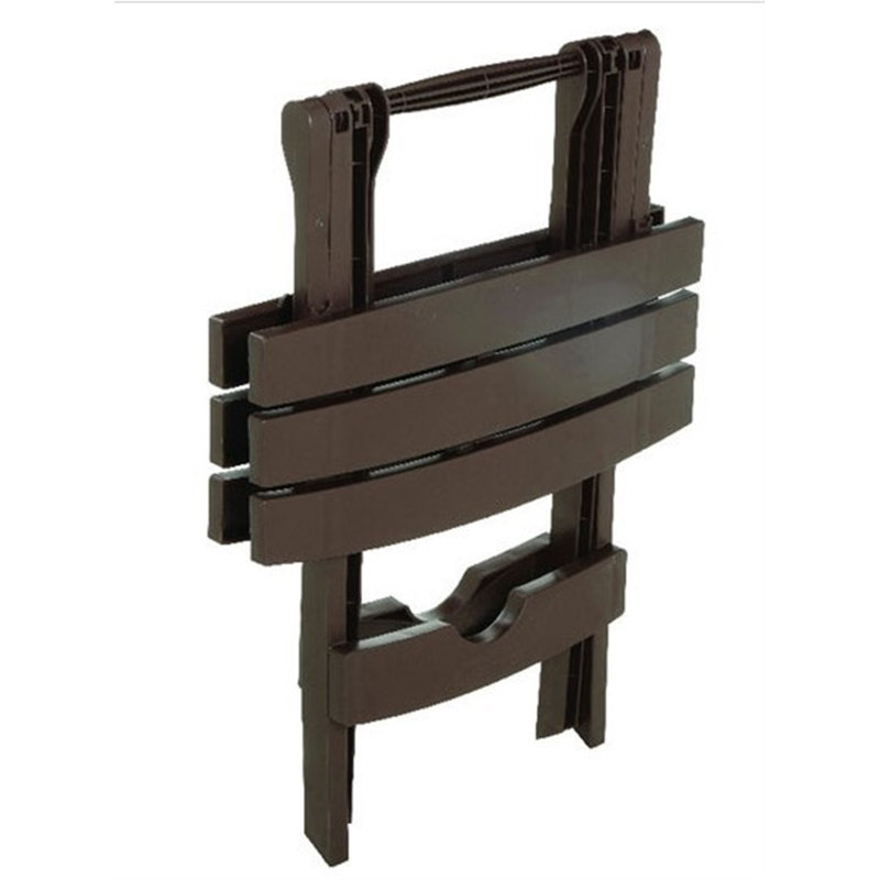 Adams Earth Brown Resin Folding Side Table
