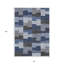 Tapis intérieur / extérieur lavable géométrique bleu marine et bleu ciel HomeRoots 8 pi x 10 pi
