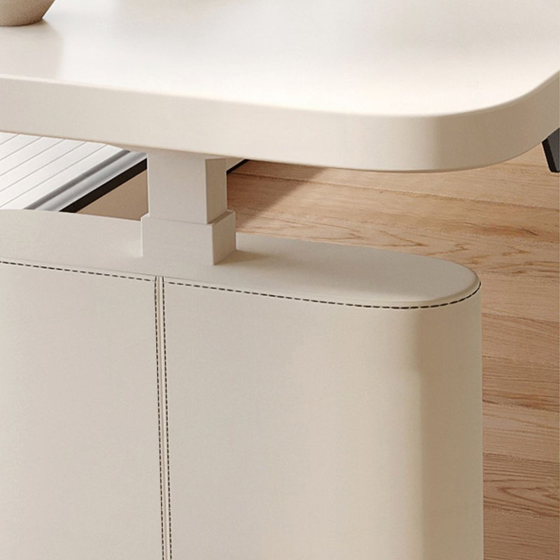 White Rectangular Solid Wood Standing desk, 44.09" H x 62.99" W x 23.62" D