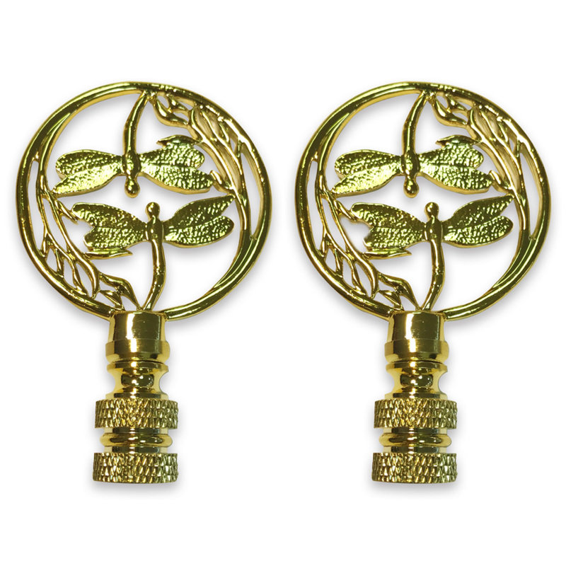 Faîteau de lampe filigree à survol double dragon, Laiton poli