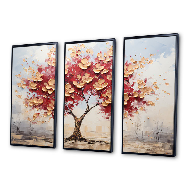Ensemble de salon Golden Elegance, Cadre flottant noir, H 40 po x l 60 po x P 1 po