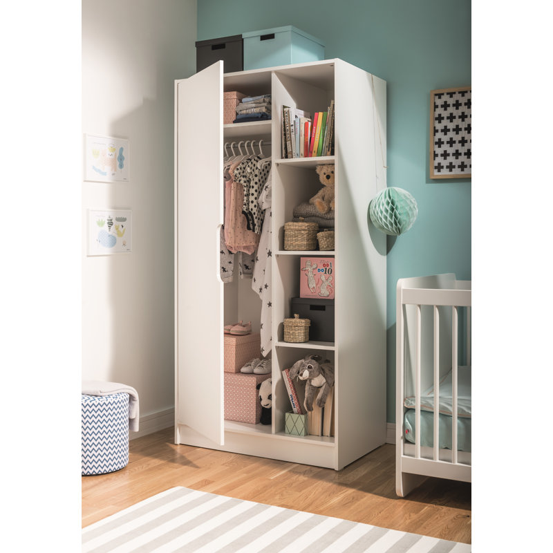 Bollinger 1 Door Manufactured Wood Wardrobe