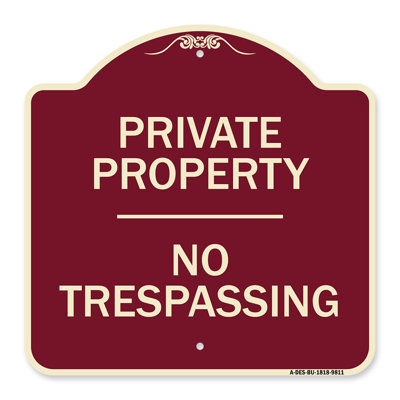 Signmission Designer Series Sign - No Trespassing | Green 18" X 18" Heavy-Gauge Aluminum Architectural Sign | Protect Your Business & Municipality | Made In The USA