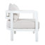 Chaise d'appoint d'extérieur à dossier courbé 27,6 po avec cadre en aluminium et coussin toutes saisons Pebblis-125962969-125962970