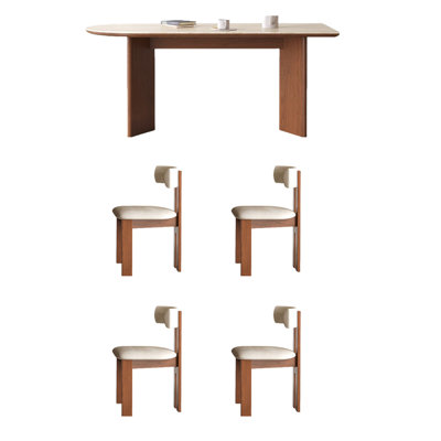 Ensemble de table de salle à manger et chaises Thick Rock