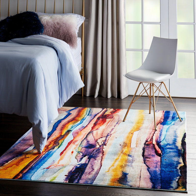 Hans Abstract Indoor Rug, Rectangle 5'3" x 7'3"