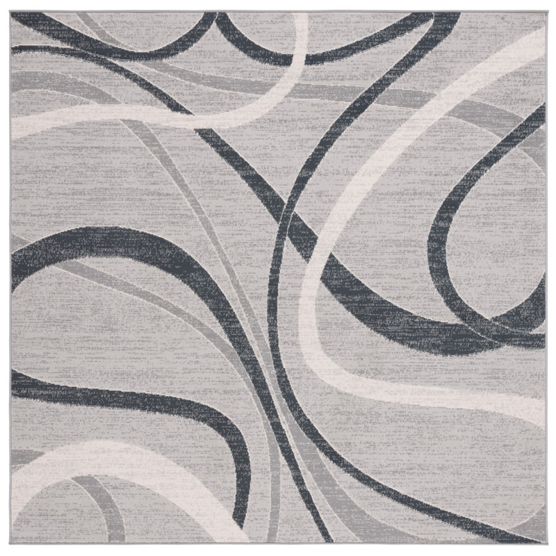 Tapis abstrait Fusako Performance, Carré 6 pi 7 po