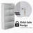 kleankin Wall Mounted Medicine Cabinet, Locking Wall Cabinet with 4 Tier Shelves, Stainless Steel Frame and Glass Door, Lockable with 2 Keys, Silver, 12" x 24"