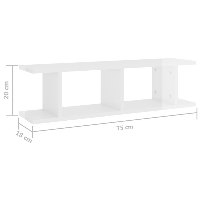 Averyonna 2 Piece, Black Oak, 20 cm H x 75 cm W x 18 cm D 