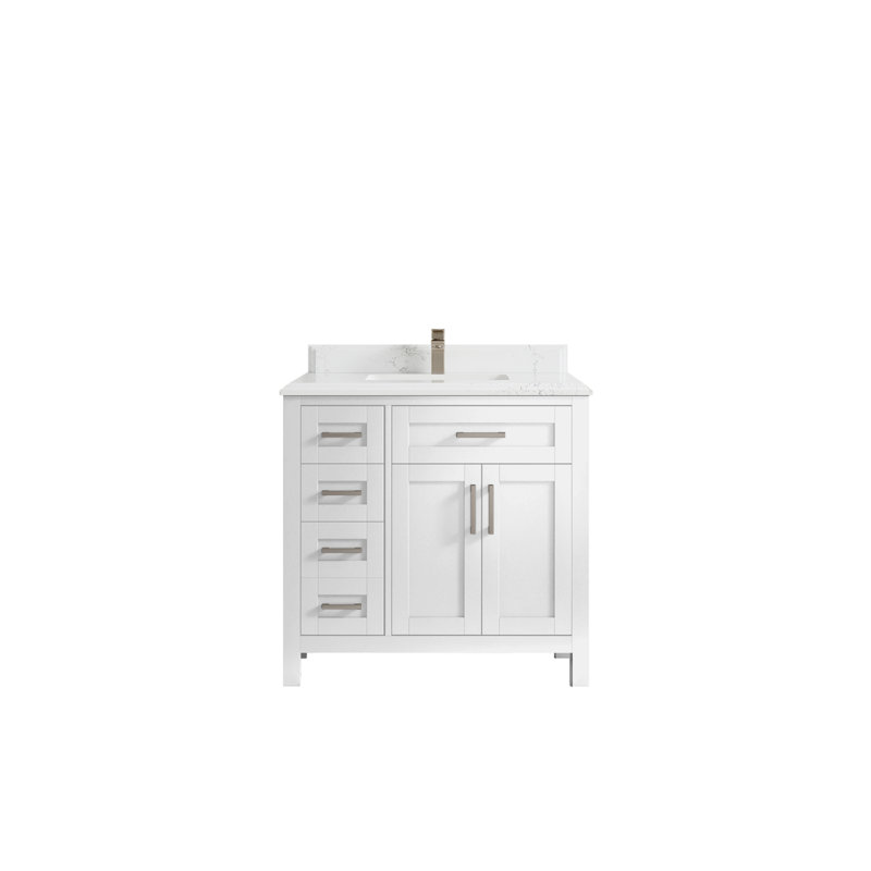 36'' Single Bathroom Vanity with Quartz Top, Empira