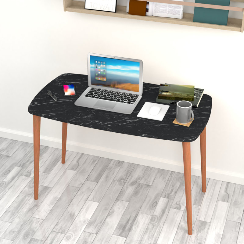 Devona Solid Wood Computer Desk, 70cm H x 105cm W x 60cm D., Grey