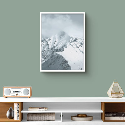Large Large Range Covered in Snow Nature Wilderness - photographie avec cadre photo