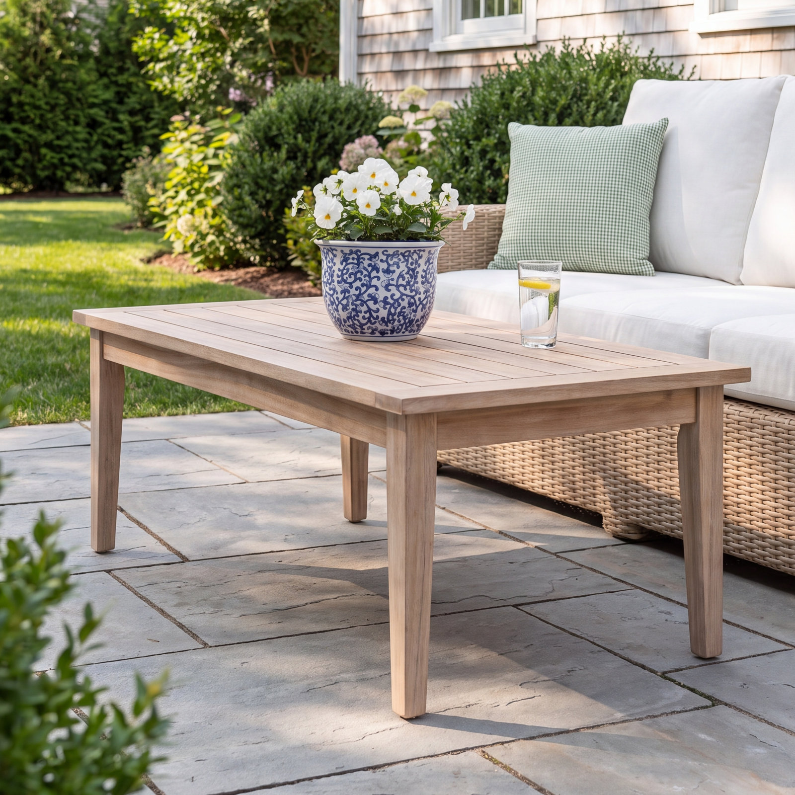 Amina 46" Acacia Patio Table