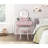 Beautiful Pink Finish Vanity Dresser With Mirror And Stool Set Storage Drawers Bedroom Furniture 1Pc-378993337
