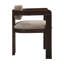 Fauteuil de salle à manger Lyddia de style néoclassique moderne, rembourré, avec structure en bois cannelé, largeur 60 cm (23,5 po).-135068429-135068433