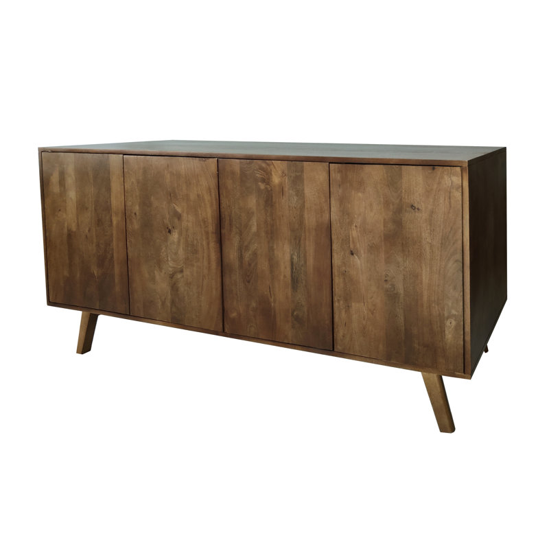 Crowell 160cm Solid Wood Sideboard, Walnut