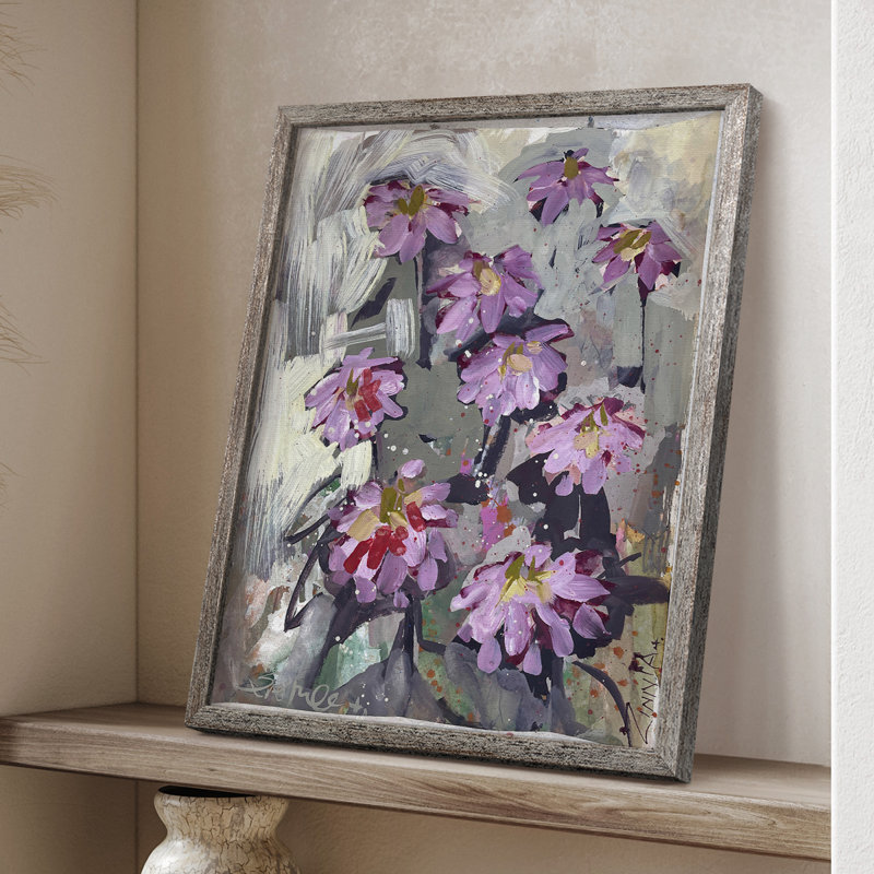 Zinnia II Framed Print - Solid Wood, 11" H x 9" W
