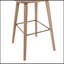 Tabouret de bar à hauteur fixe avec bois blanchi et cuivre antique