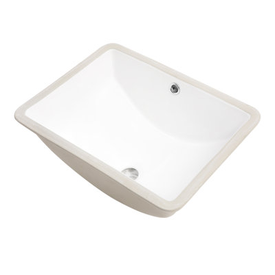 Lavabo de salle de bain en céramique Pure White