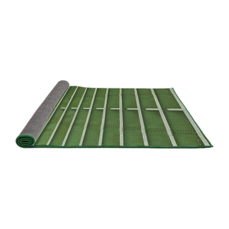Tapis à motif géométrique vert, Carré 6 pi