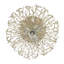Plafonnier semi-encastré en cristal 3 lumières Bask - Poussière d'or