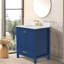 Blue 30'' Bathroom Vanity With Solid Wood Base, Freestanding Sink, Soft-Close Slides, Lightweight And Graceful For 30-Inch Frame, Top, Drawers, Modern Fashionable