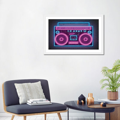 " Boombox Neon " by Octavian Mielu